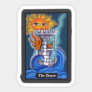 The Tower Tarot Card Sticker